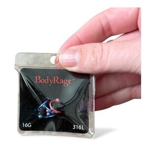 Body Rage Blue Pink Purple Nose Ring NEW 16G 316L Steel Y2K Vintage NEW 90s